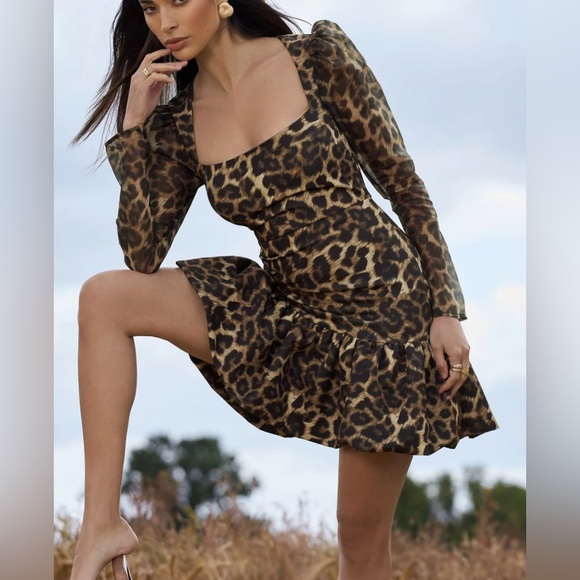 Club London Ombra Leopard Print Dress - Size US 12 - New With Tags - Picture 4 of 7